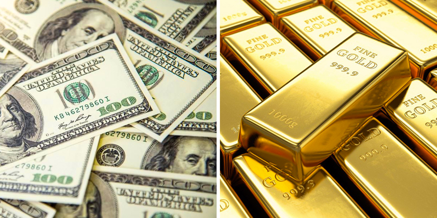 Dólares y oro