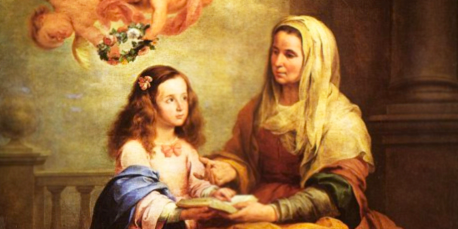 imágenes de santa ana y la virgen